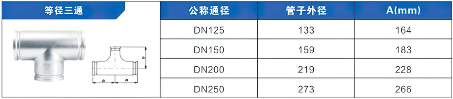 等徑三通溝槽式管件