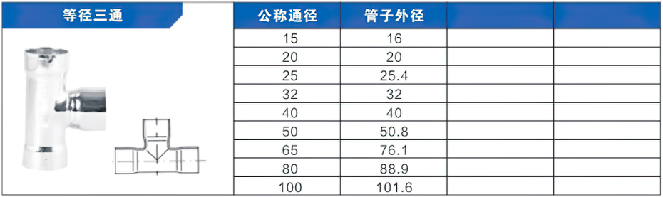 等徑三通承插焊管件